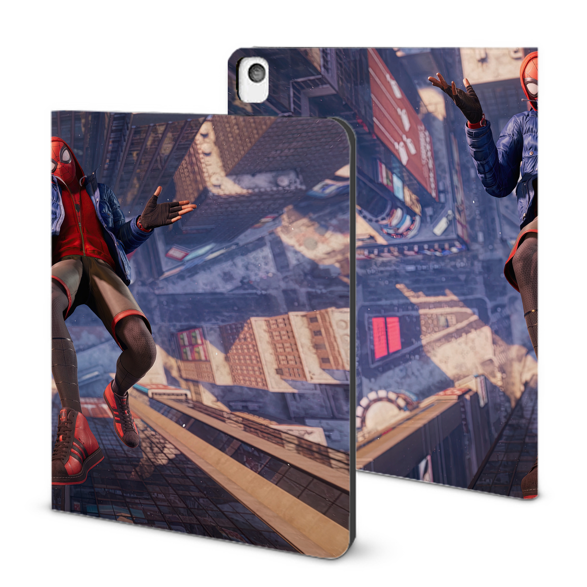 （画像用） Spider Man スパイダーマン IPadケース ペンホルダー付き ブックスタイルデザイン